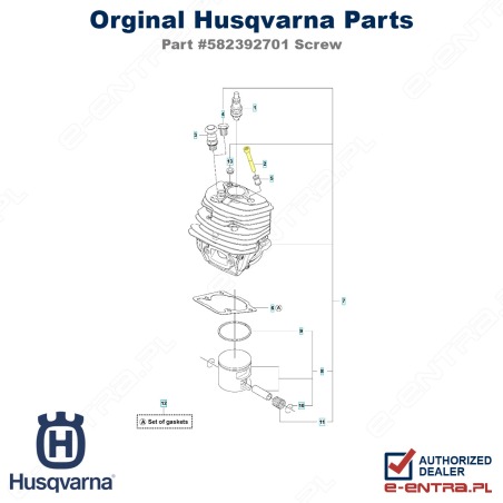 Śruba pilarki Husqvarna