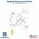 Naklejka informacyjna pilarki Husqvarna