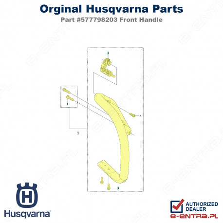 Uchwyt rurowy pilarki Husqvarna 550 XP, 545