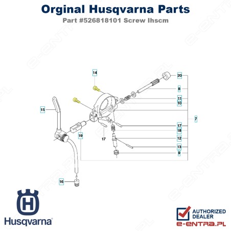 Śruba przegrody pilarki Husqvarna