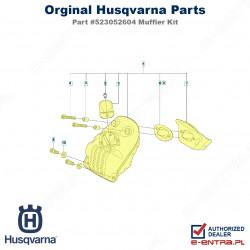 Zestaw tłumika pilarki Husqvarna 545, 550 XP