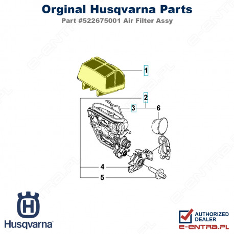 Filtr powietrza pilarki Husqvarna 562 XP