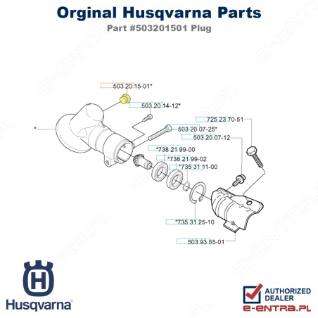 Śruba przekładni wykaszarki Husqvarna