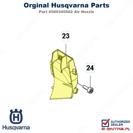 Dysza powietrzna pilarki Husqvarna
