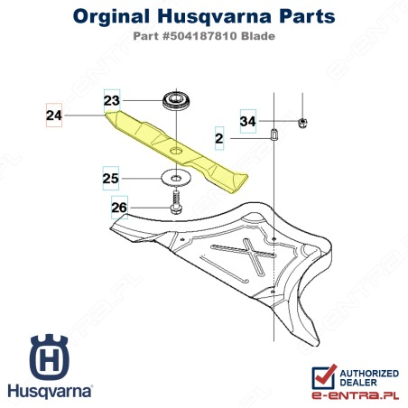 Nóż ridera Husqvarna