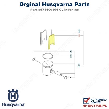 Wkładka cylindra pilarki Husqvarna