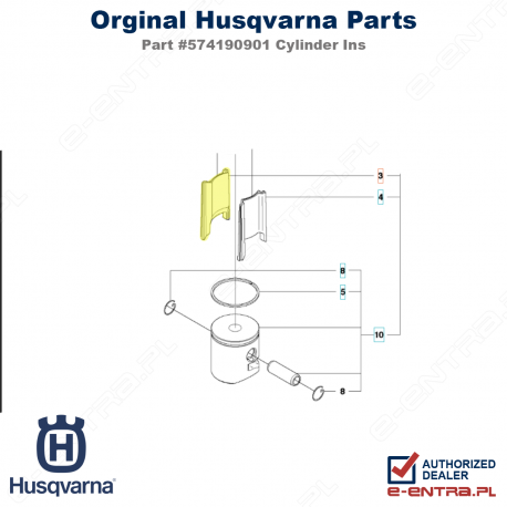 Wkładka cylindra pilarki Husqvarna