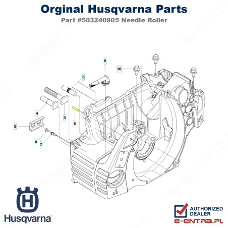 Łożysko igiełkowo-rolkowe sprzęgła pilarki Husqvarna