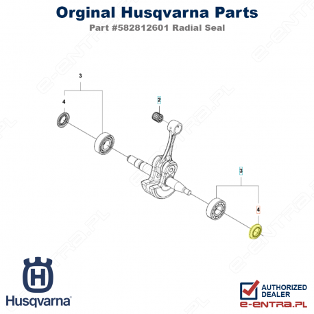 Uszczelka radialna pilarki Husqarna