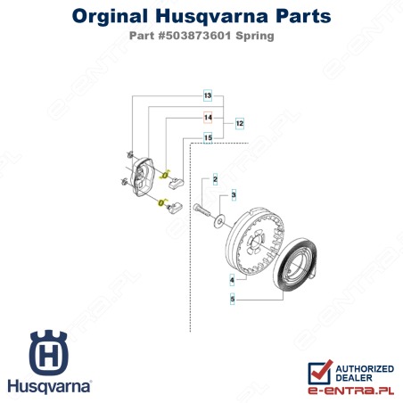 Sprężyna zabieraka rozrusznika Husqvarna