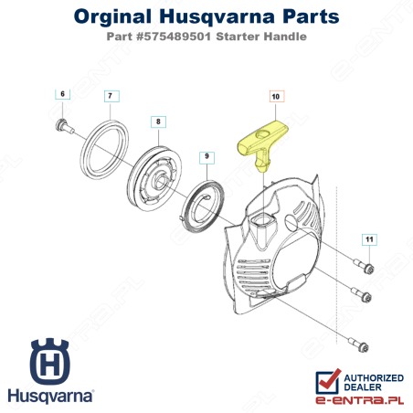 Dźwignia rozrusznika wykszarki Husqvarna 525