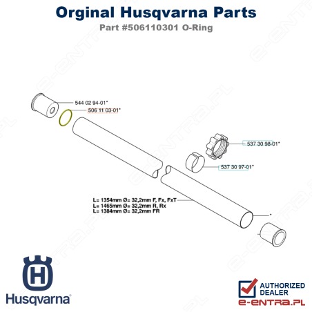 Uszczelka wałka wykaszarki Husqvarna