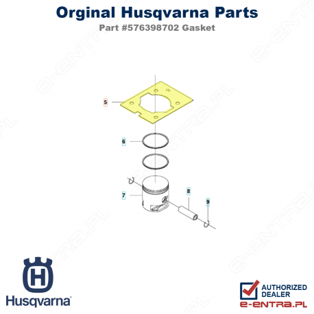 Uszczelka tłoka Husqvarna