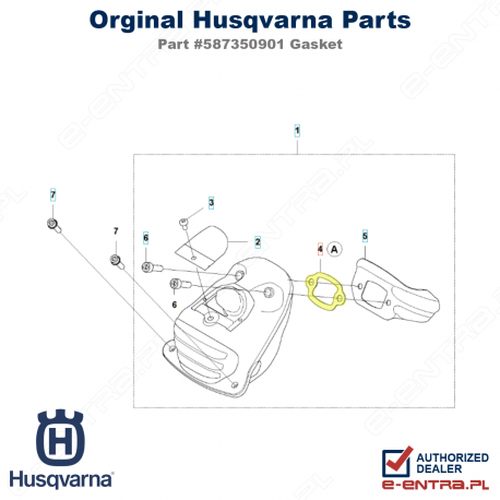 Uszczelka tłumika pilarki Husqvarna