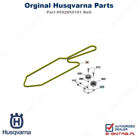 Pasek klinowy traktorka Husqvarna TC 138