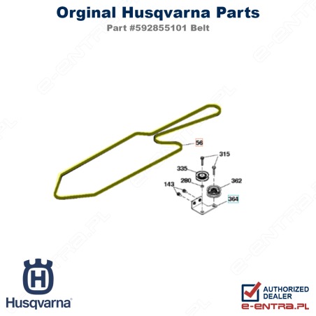 Pasek klinowy traktorka Husqvarna TC 138