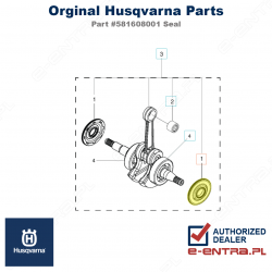Uszczelka wału korbowego pilarki Husqvarna
