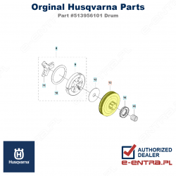 Bęben sprzęgła pilarki Husqvarna 543XP, 543XPG