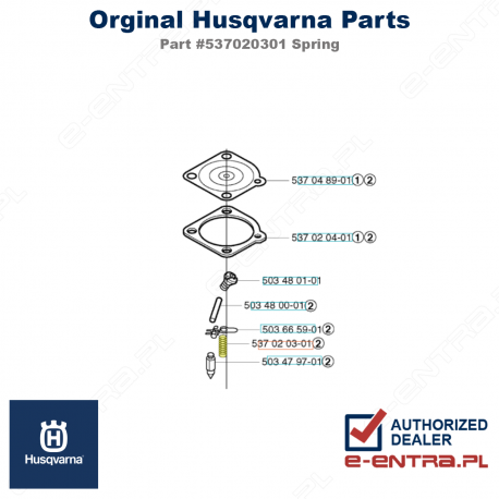 Sprężyna gaźnika pilarki Husqvarna