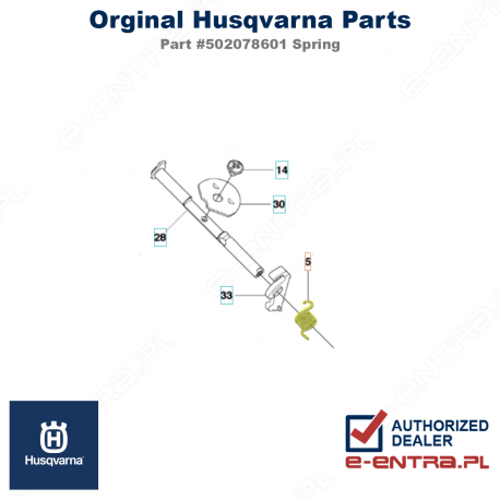 Sprężynka dźwigni ssania pilarki Husqvarna