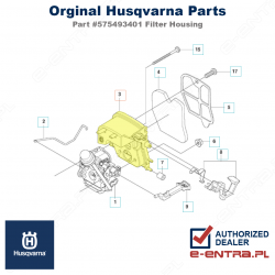 Obudowa filtra powietrza pilarki Husqvarna