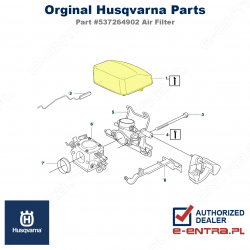 Filtr powietrza pilarki Husqvarna 346 XP, 353, 537264902