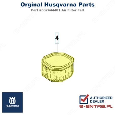 Filtr powietrza pilarki Husqvarna 395XP, 537444401
