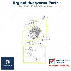 Cylinder pilarki Husqvarna, komplet