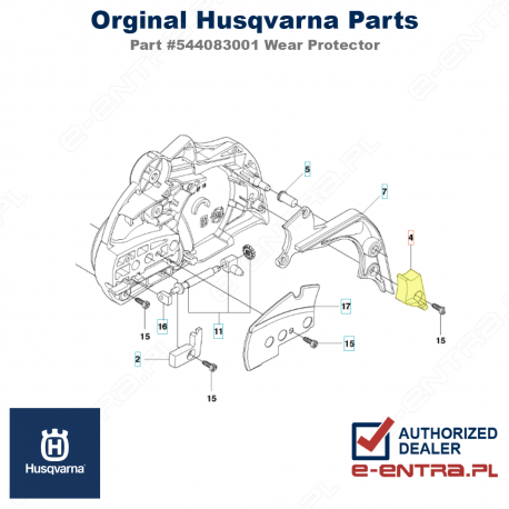 Zderzak osłony pilarki Husqvarna