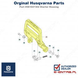 Osłona hamulca pilarki Husqvarna 543 XP