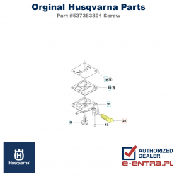 Śruba gaźnika pilarki Husqvarna