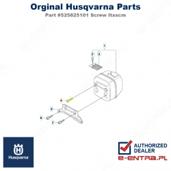Śruba tłumika pilarki Husqvarna