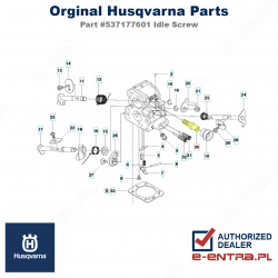 Śruba gaźnika pilarki Husqvarna