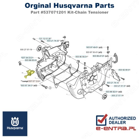 Napinacz łańcucha pilarki Husqvarna