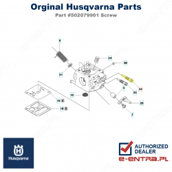 Śruba gaźnika pilarki Husqvarna