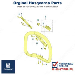 Uchwyt przedni pilarki Husqvarna 572 XP/XPG, komplet