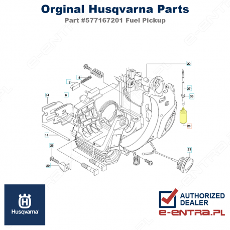 Filtr paliwa pilarki Husqvarna