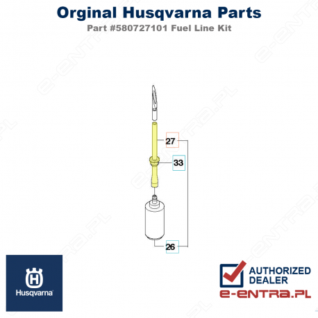 Przewód paliwa pilarki Husqvarna