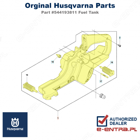 Zbiornik paliwa pilarki Husqvarna