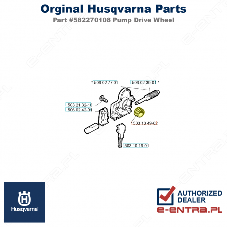 Wałek pompy pilarki Husqvarna