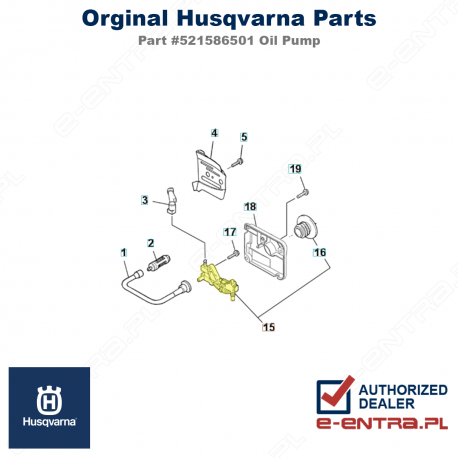 Pompa oleju pilarki Husqvarna 534 XP