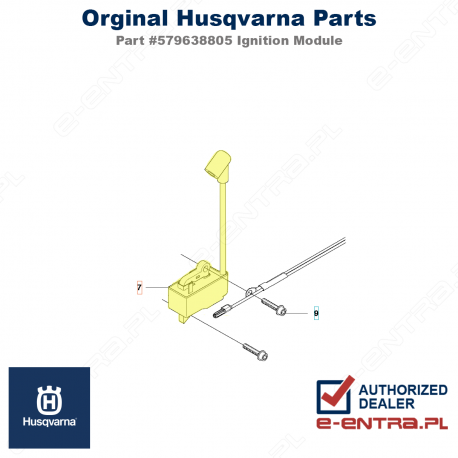 Moduł zapłonowy pilarki Husqvarna 445, 450 nowy typ 579638805
