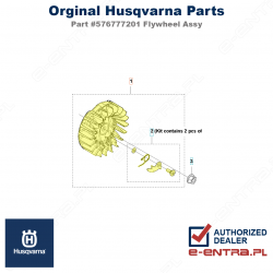 Koło zamachowe pilarki Husqvarna, komplet