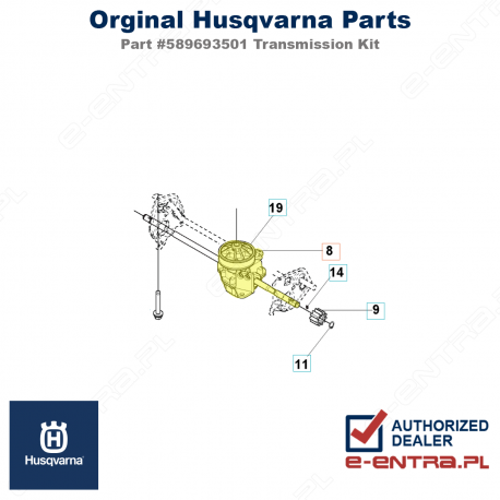 Przekładnia napędowa kosiarki Husqvarna LC535V, LC535VE, LC535VI, 7391736298087