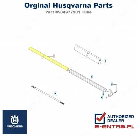 Rura wykaszarki Husqvarna 525Rx, 525Rx Mark II, 584977901