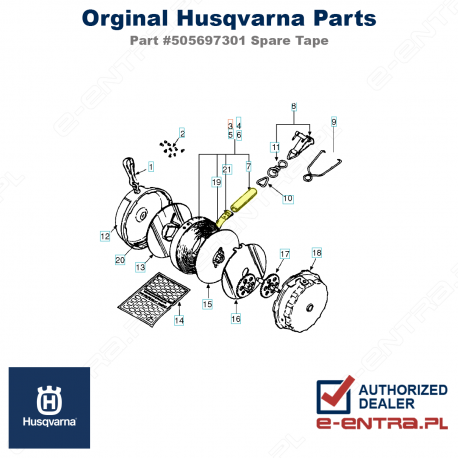Wkład taśmy leśnej, mierniczej Husqvarna 15 m, 505697301