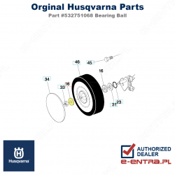 Łożysko kosiarki Husqvarna R152SV, 152SVH, 532751068