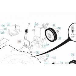 Regulator wysokości kosiarki Husqvarna LB155S, LC356V, LC356AWD, 581497908