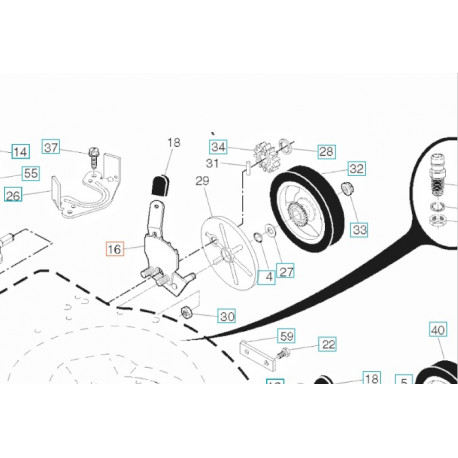 Regulator wysokości kosiarki Husqvarna LB155S, LC356V, LC356AWD, 581497908