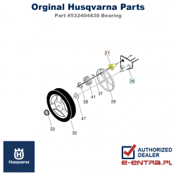 Łożysko kosiarki Partner P53-625D, 553CME, McCulloch: M53-150 ARP, M53-190ER, M53-625CMD, M53-625CMDE